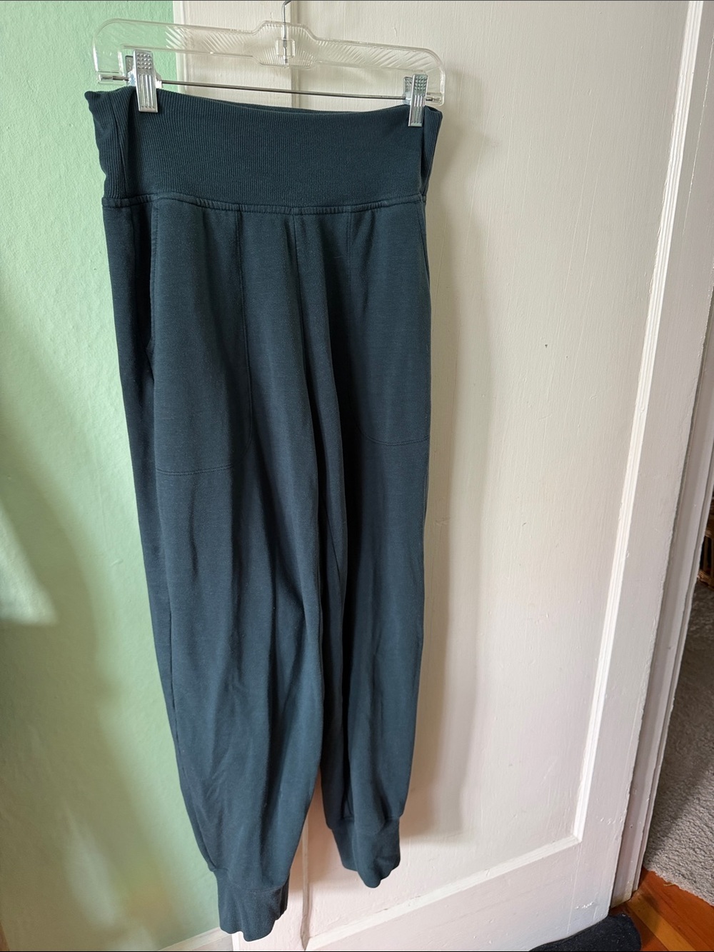 Athleta Dark Teal High-Waist Harem Joggers